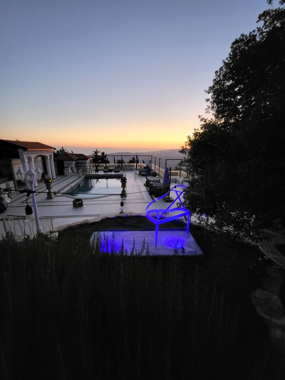 Outdoor stage and entertainment area