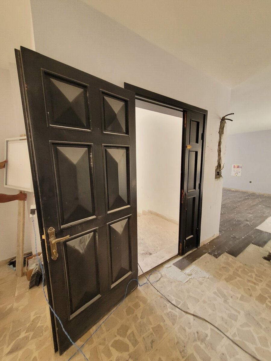 Original main entrance — surveyed and documented before works commenced